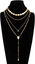 Gold Layered Geometric Necklace