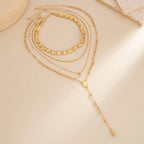 Gold Layered Geometric Necklace
