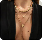 Gold Layered Geometric Necklace