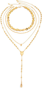 Gold Layered Geometric Necklace
