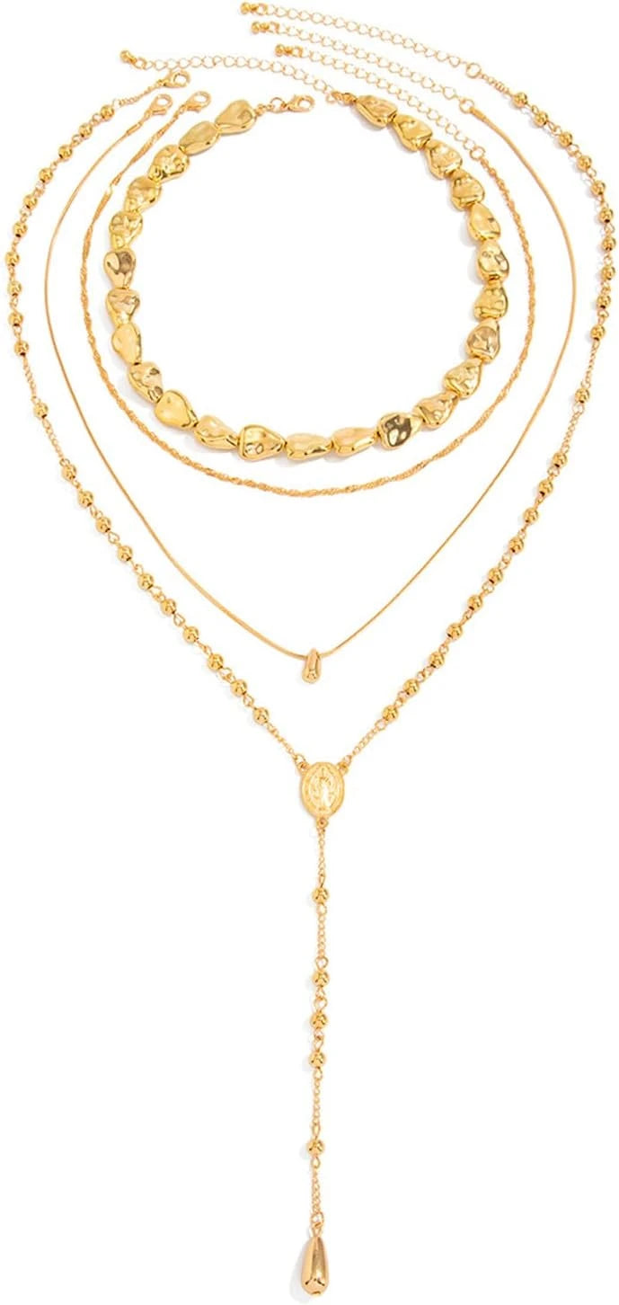 Gold Layered Geometric Necklace