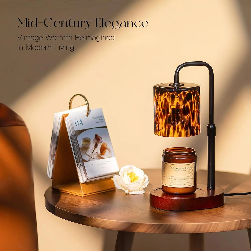 Tortoise Shell Glass Candle Warmer Lamp