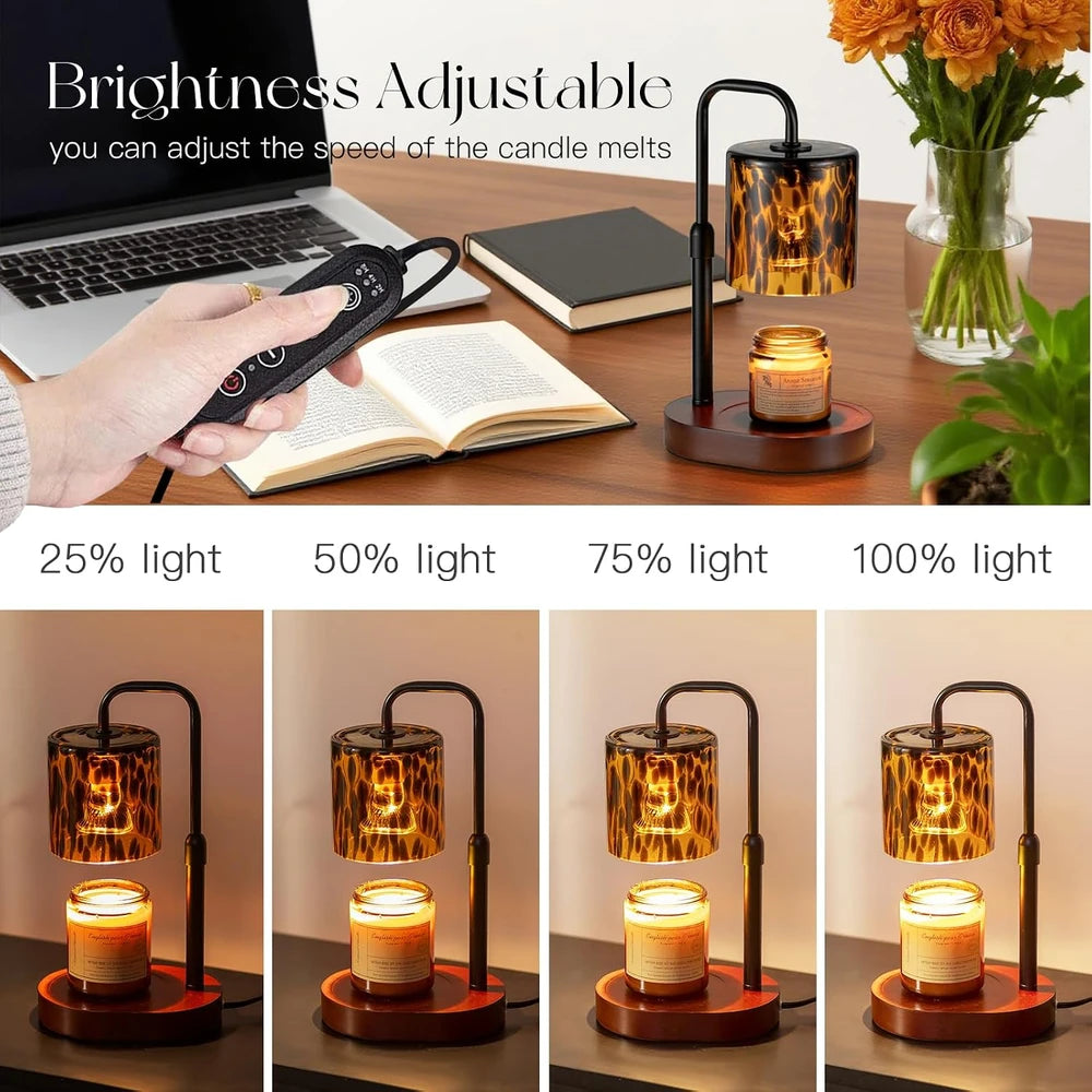 Tortoise Shell Glass Candle Warmer Lamp