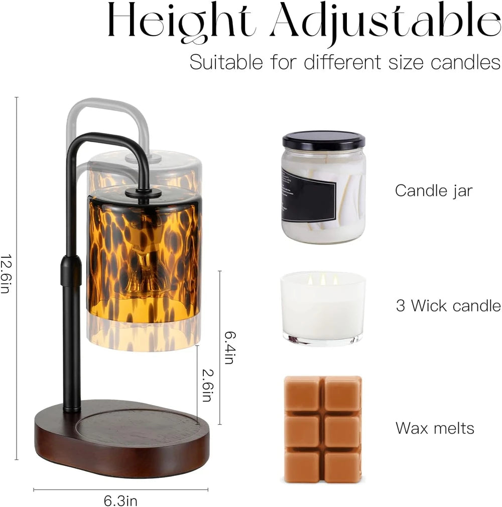 Tortoise Shell Glass Candle Warmer Lamp