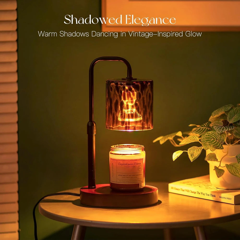 Tortoise Shell Glass Candle Warmer Lamp