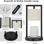 Linen Shade Candle Warmer Lamp