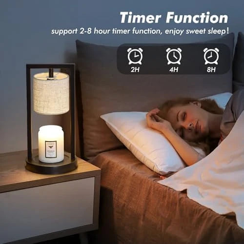 Linen Shade Candle Warmer Lamp