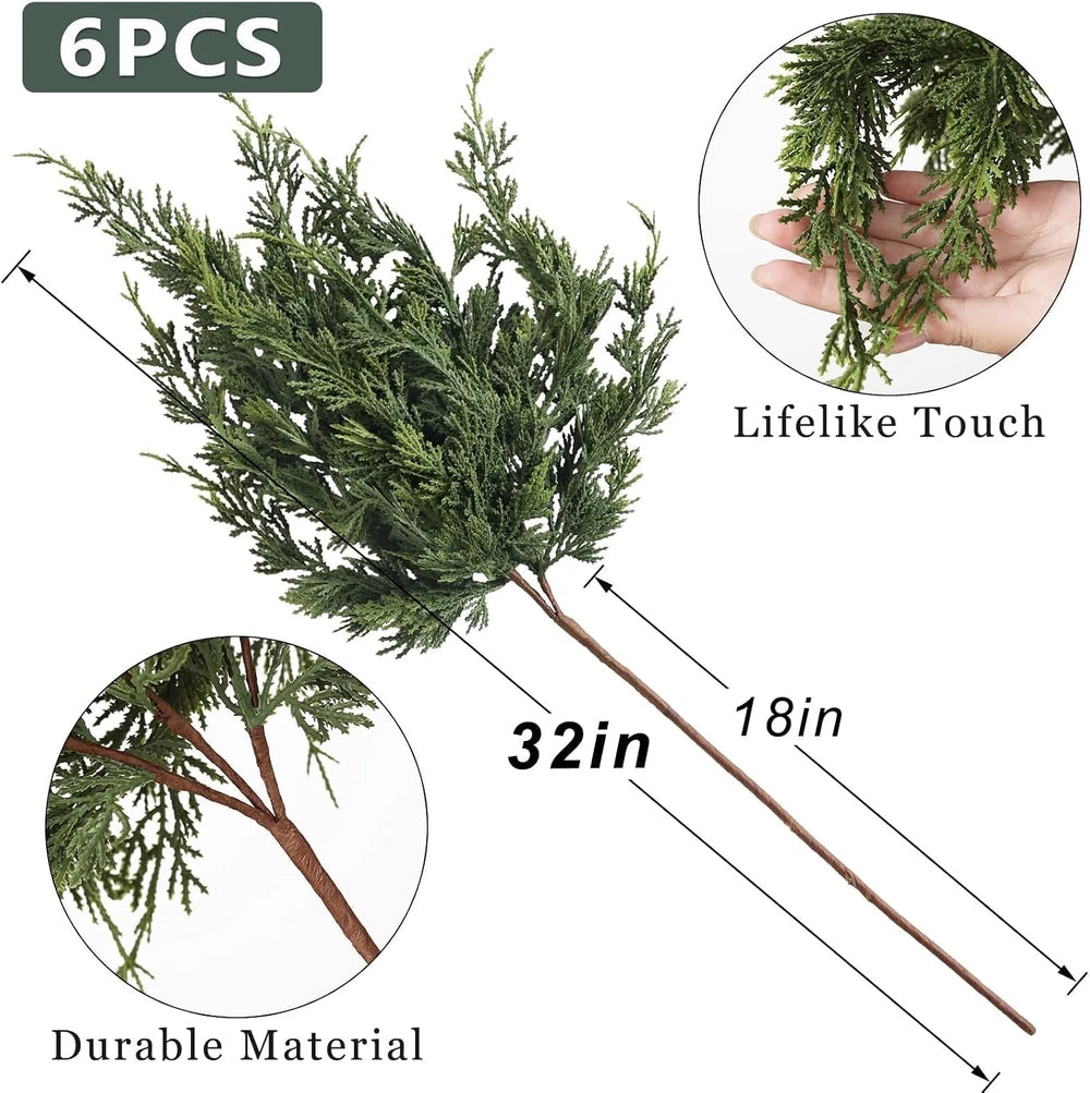 Artificial Lifelike Touch Cedar Branches
