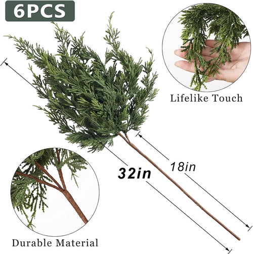 Artificial Lifelike Touch Cedar Branches
