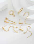 Gold Chain Earring Stack