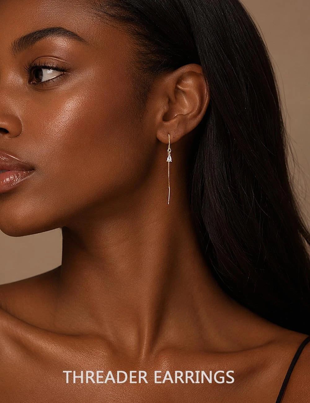 Gold Chain Earring Stack
