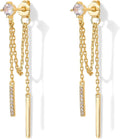 Gold Plated Chain Drop Earrings