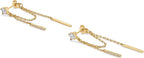 Gold Plated Chain Drop Earrings