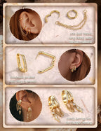 Gold Plated Hoop Earring Set