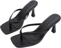 Square Toe Kitten Heel Sandals