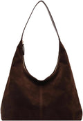 Faux Suede Shoulder Tote