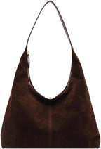 Faux Suede Shoulder Tote