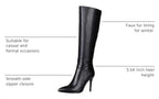 Pointed Toe Stiletto Knee High Boots