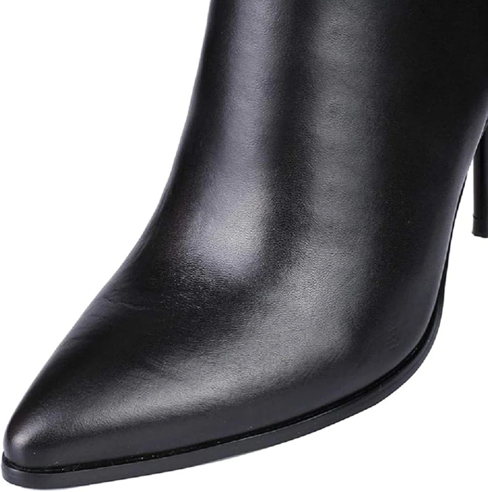 Pointed Toe Stiletto Knee High Boots