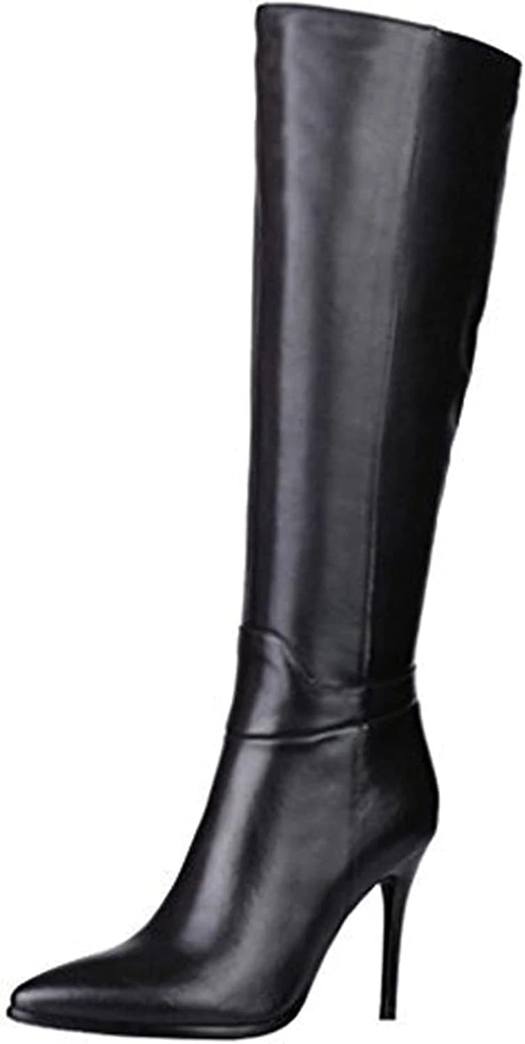 Pointed Toe Stiletto Knee High Boots