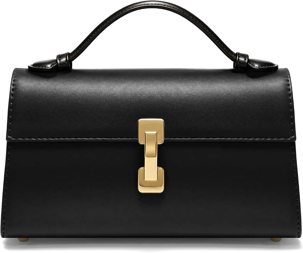 Vegan Leather Top Handle Shoulder Bag