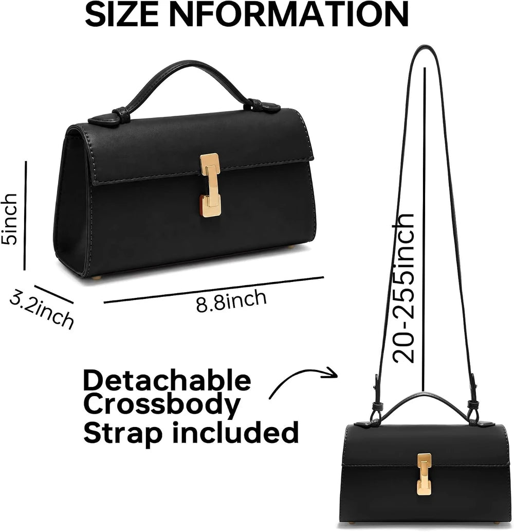 Vegan Leather Top Handle Shoulder Bag
