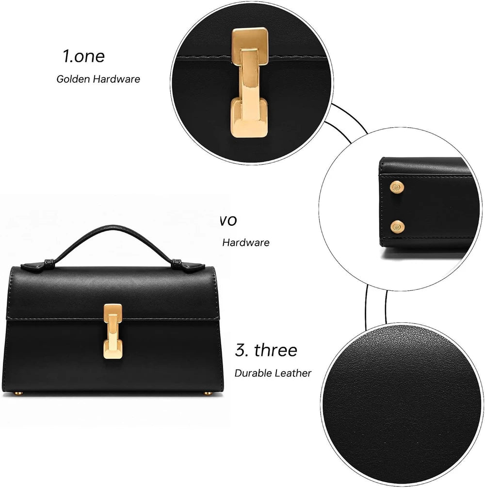 Vegan Leather Top Handle Shoulder Bag