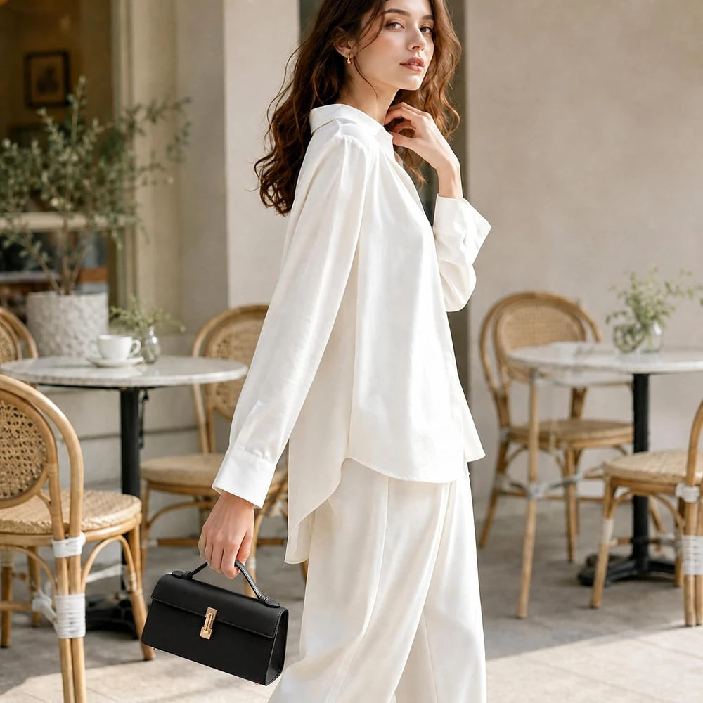 Vegan Leather Top Handle Shoulder Bag