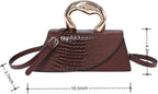 Crocodile Pattern Vegan Leather Evening Clutch