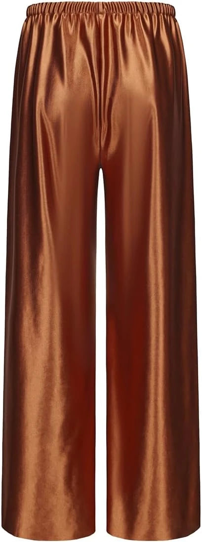 Satin Wide Leg Dress Pants