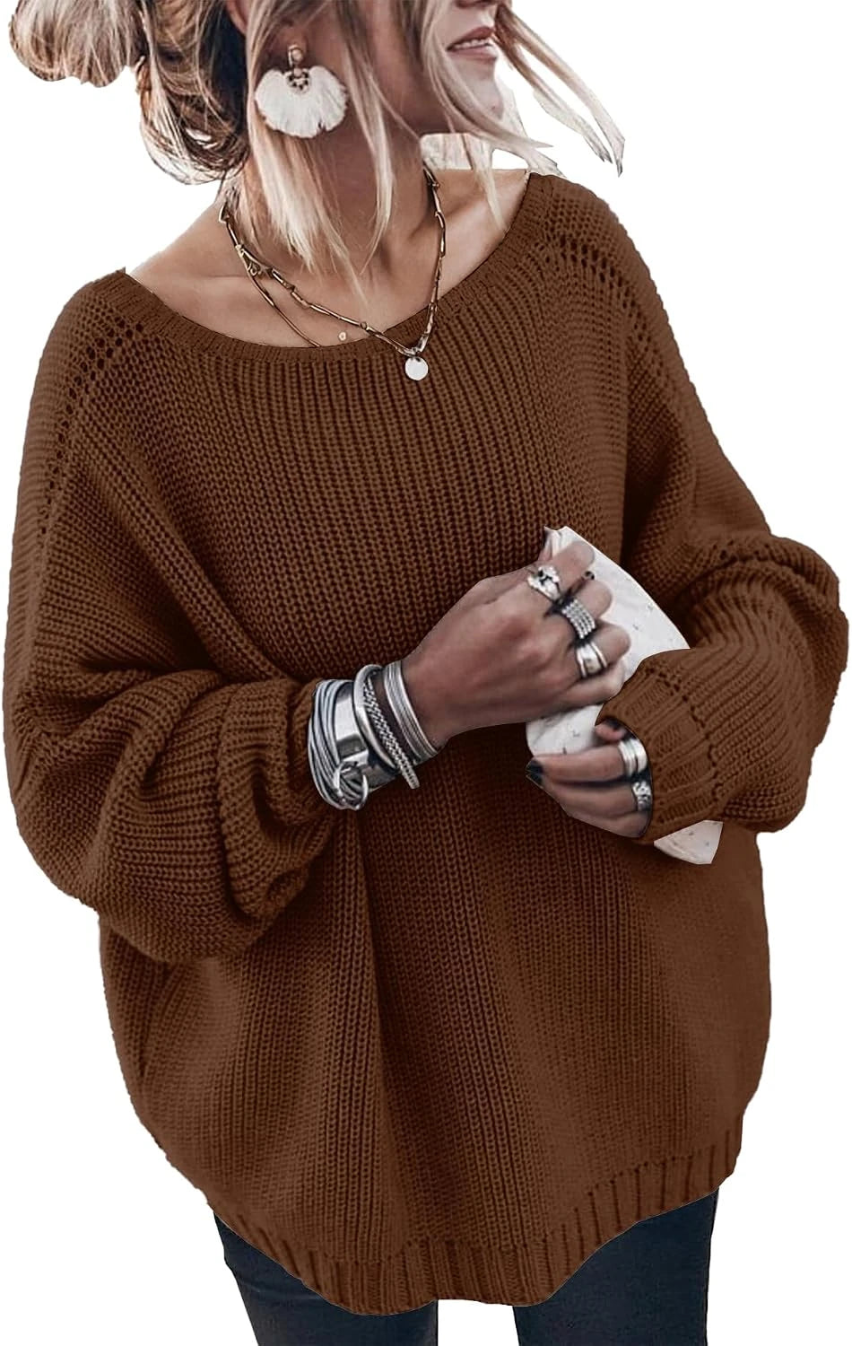 Cotton Oversized Knit Sweater