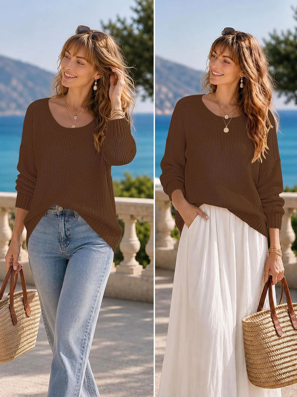 Cotton Oversized Knit Sweater