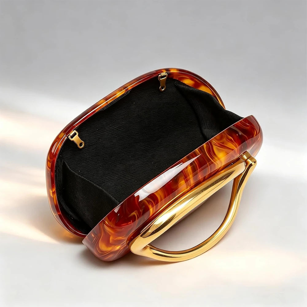 Marble Acrylic Evening Clutch