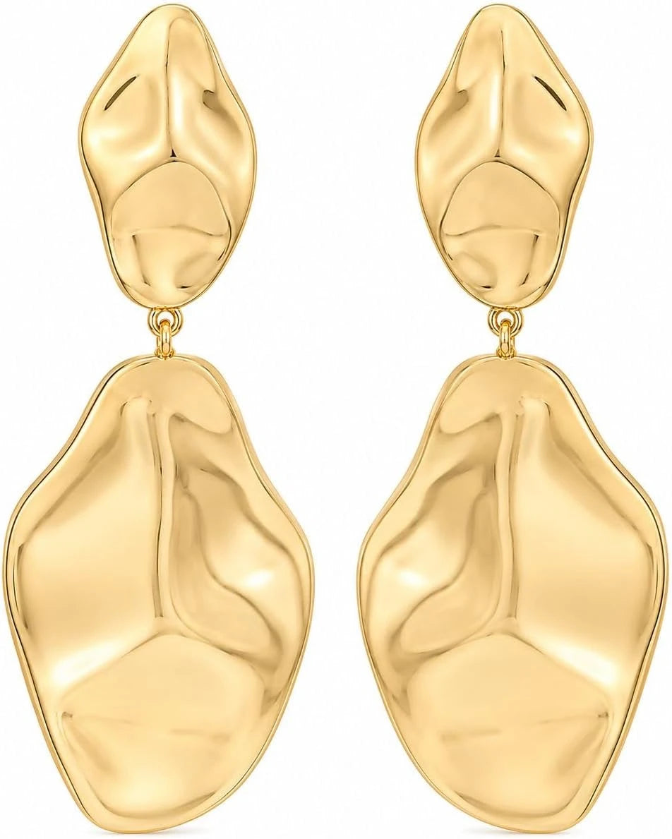 Chunky Gold Drop Earrings