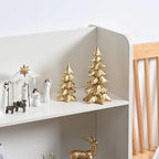 Gold Resin Christmas Tree Figurines