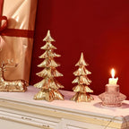 Gold Resin Christmas Tree Figurines