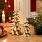 Gold Resin Christmas Tree Figurines