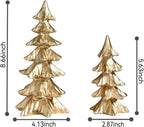 Gold Resin Christmas Tree Figurines