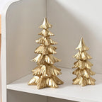 Gold Resin Christmas Tree Figurines