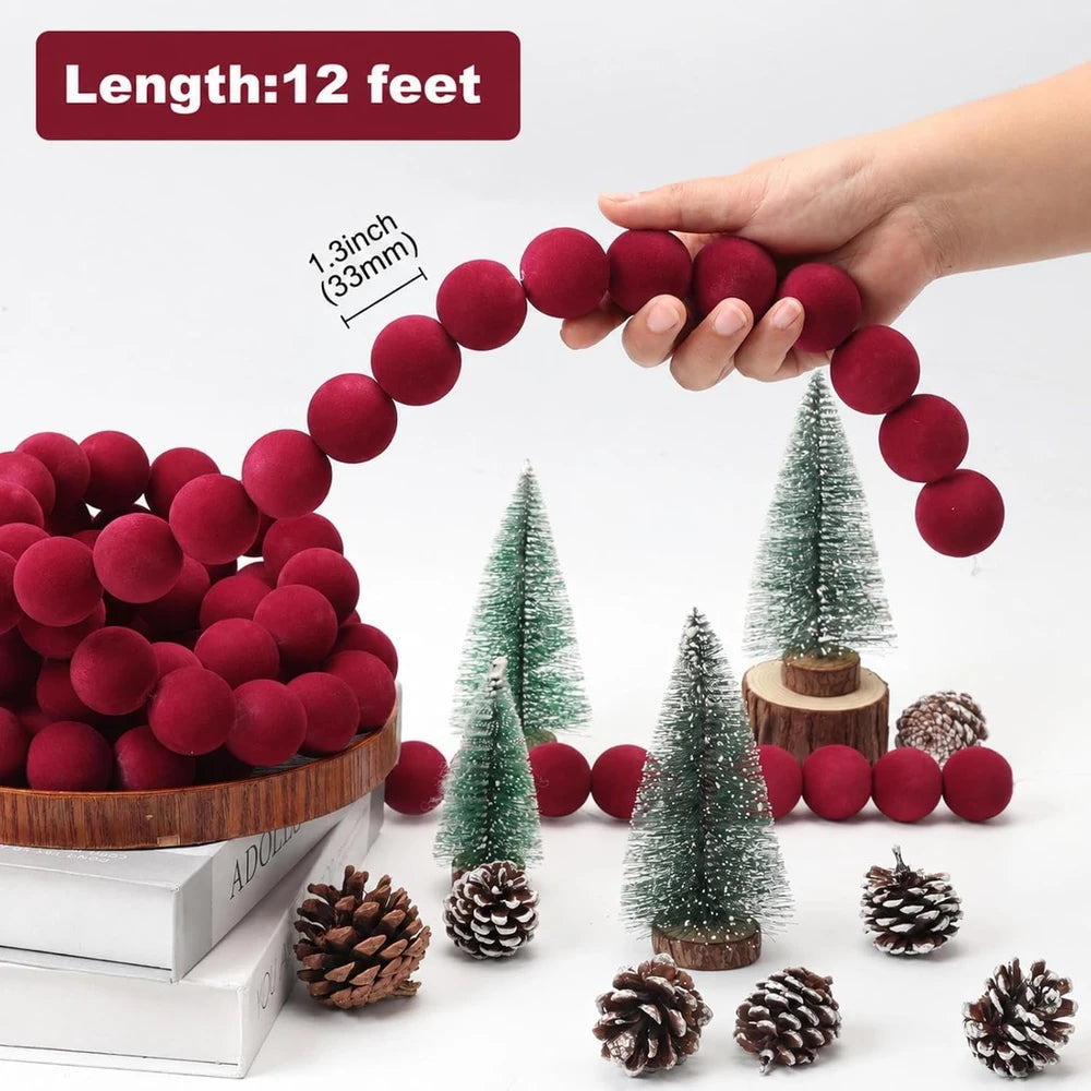 Velvet Christmas Bead Garland