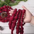 Red Velvet Christmas Bead Garland