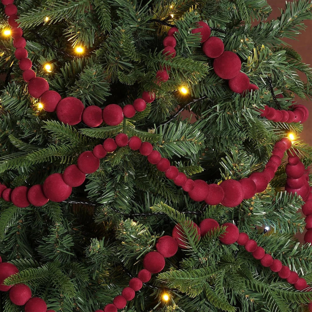 Red Velvet Christmas Bead Garland