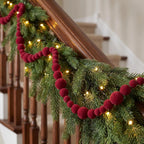 Red Velvet Christmas Bead Garland