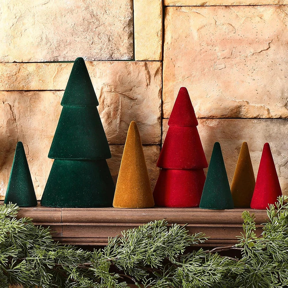 Velvet Cone Christmas Trees