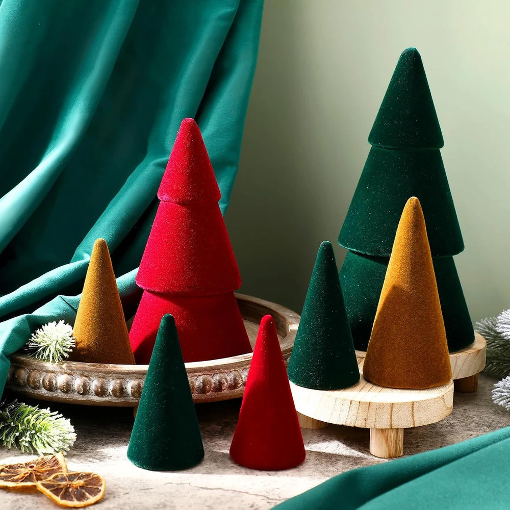 Velvet Cone Christmas Trees