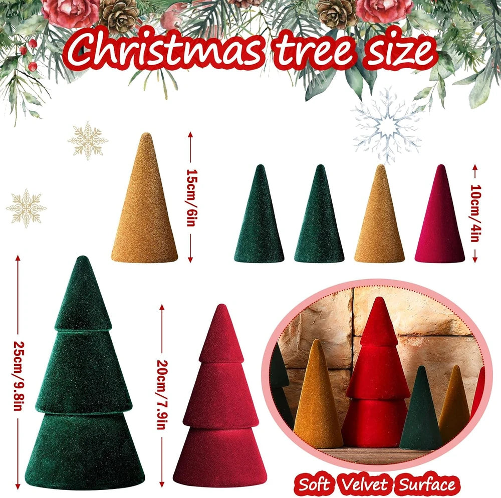Velvet Cone Christmas Trees
