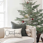 Christmas Linen Throw Pillow Cover