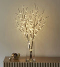 Lighted Brown Willow Branches