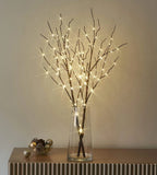Lighted Brown Willow Branches