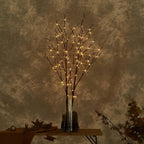 Lighted Brown Willow Branches